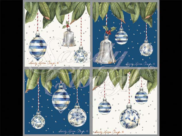 Chinoiserie Holiday Four Squares