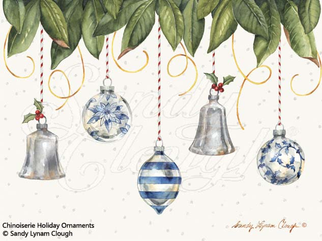 Chinoiserie Holiday Ornaments