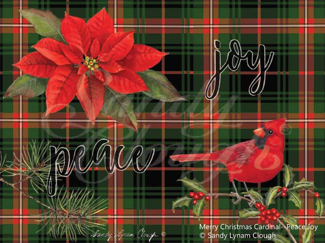 Merry Christmas Cardinal-Peace-Joy