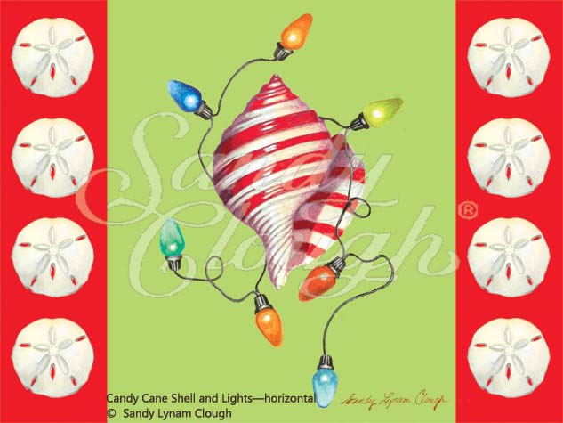 Candy Cane Shell and Lights