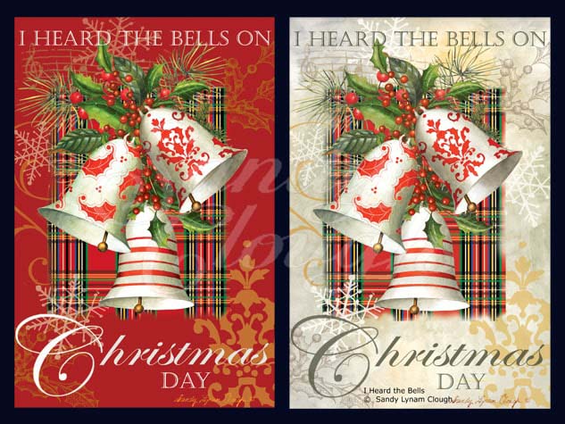 I Heard the Bells Vertical Red and Gray background
