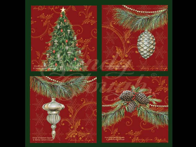 Vintage Christmas Ornaments Vertical