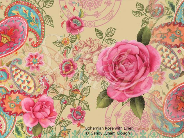 Bohemian Rose with Linen