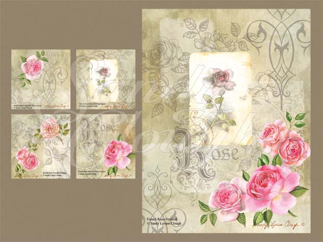 French Rose Vertical and Four Squares