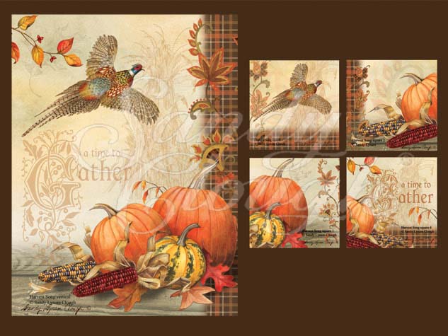 Harvest Song Vertical and Four Squares