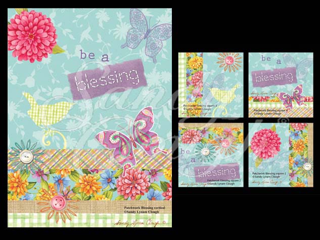 Patchwork Blessing Vertical and Four Squares