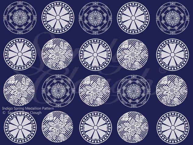 Indigo Spring Medallion pattern