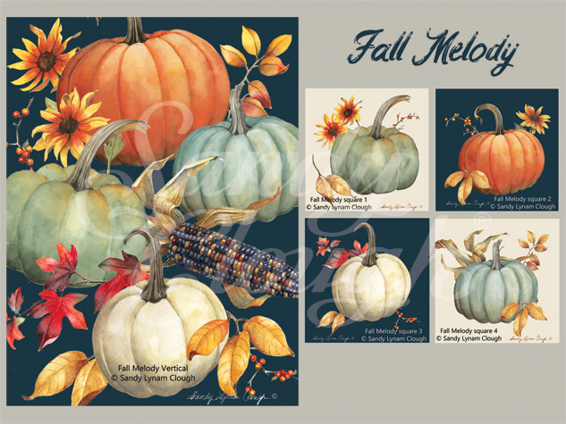 Fall Melody Vertical and Four Squares