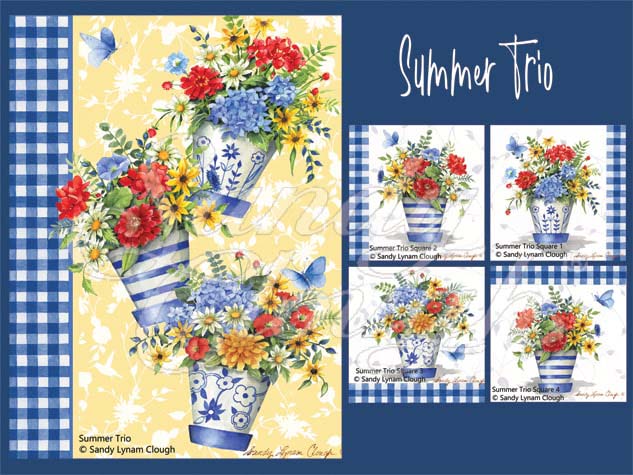 Summer Trio Vertical and Four Squares